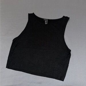 Like New Forever 21 Black Crop Top Size Large